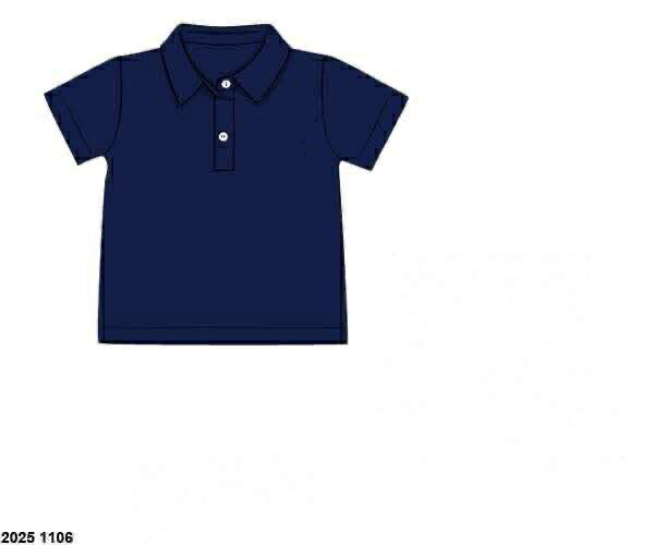 RTS: Dollop of Navy- Boys Knit Polo