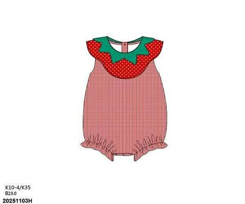 RTS: Berry Vintage- Girls Woven Bubble