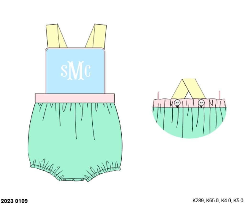 Pre Order 135: Sellers Colorblock- Boys Knit Sunsuit