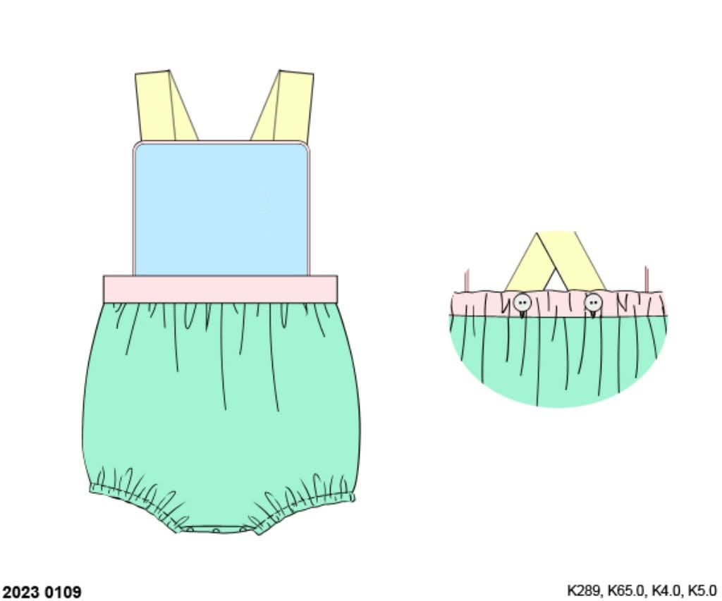 RTS: Sellers Colorblock- Boys Knit Sunsuit