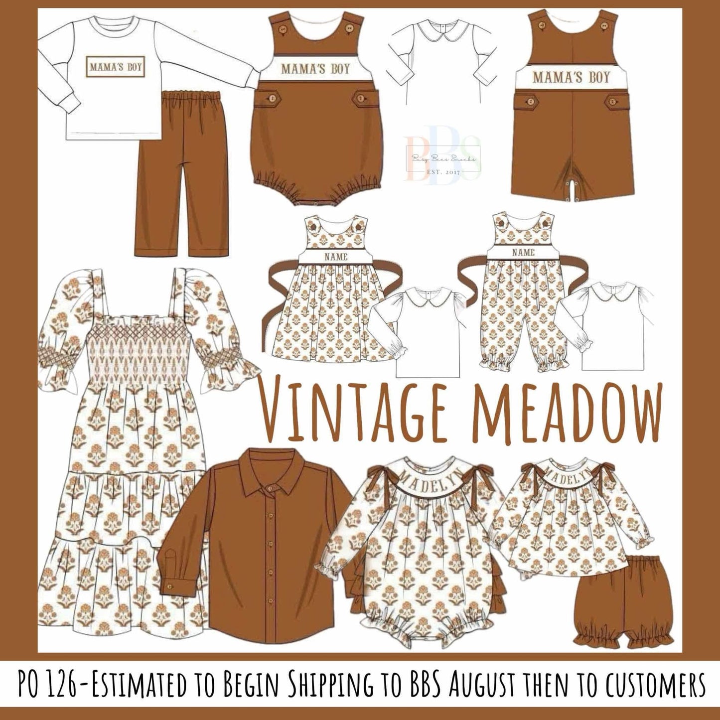 RTS: Vintage Meadow- Girls Knit Dress "LILLIAN"