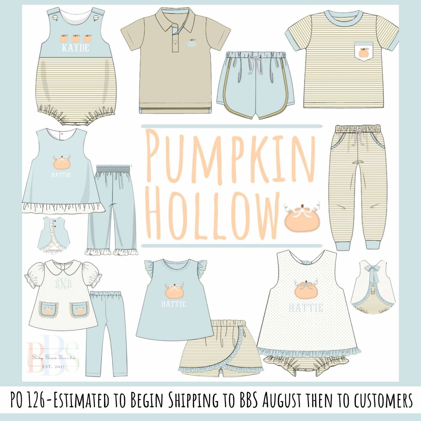 Pre Order 126: Pumpkin Hollow- Girls Knit Bubble