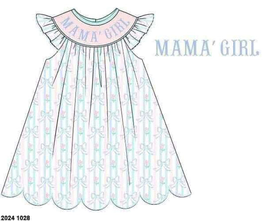 Pre Order 135: Prescott Petals & Plaid- Girls Bishop Name Smock Dress