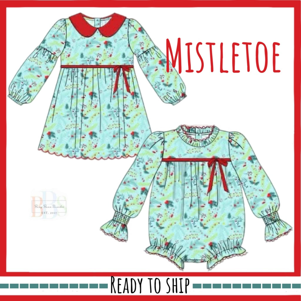 RTS: Mistletoe- Girls Knit Dress