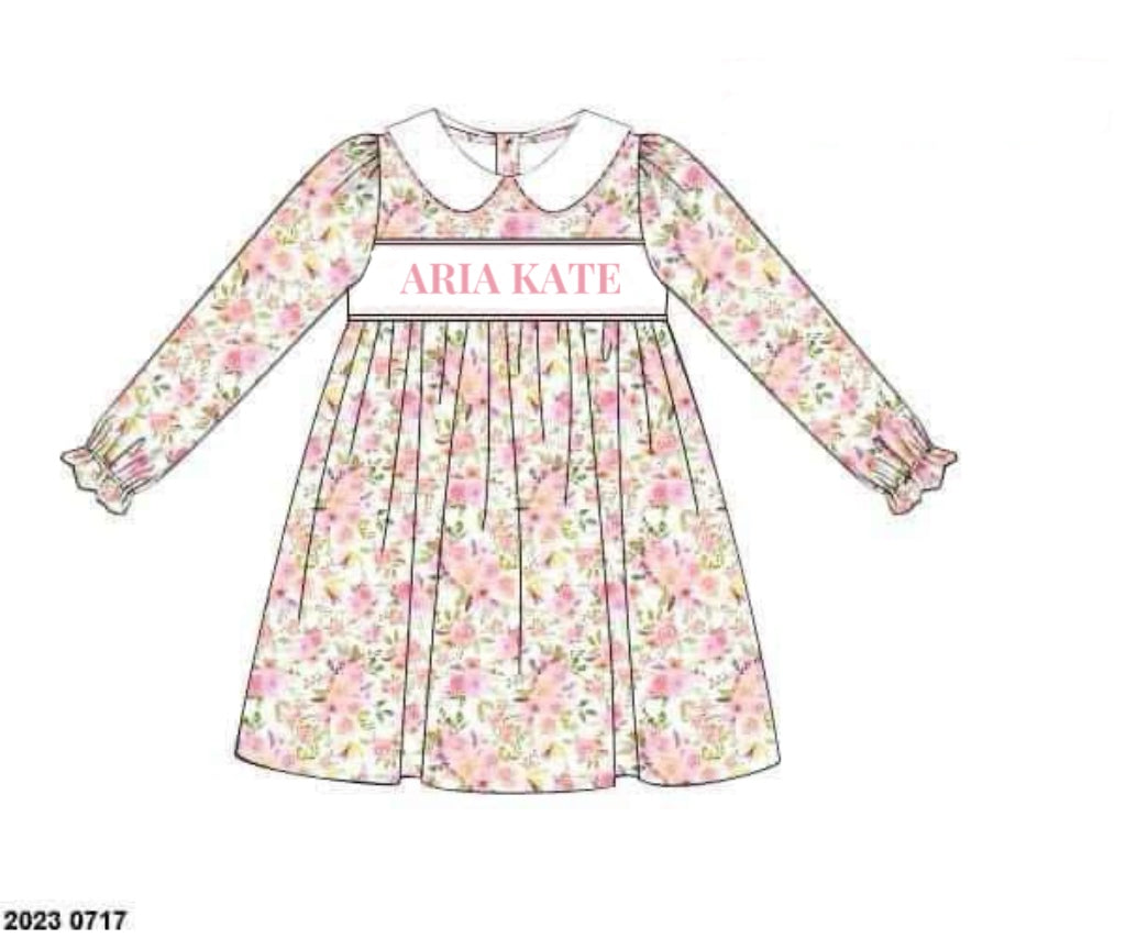 RTS: Sadie Name Smocks- Girls Woven Dress “ARIA KATE”