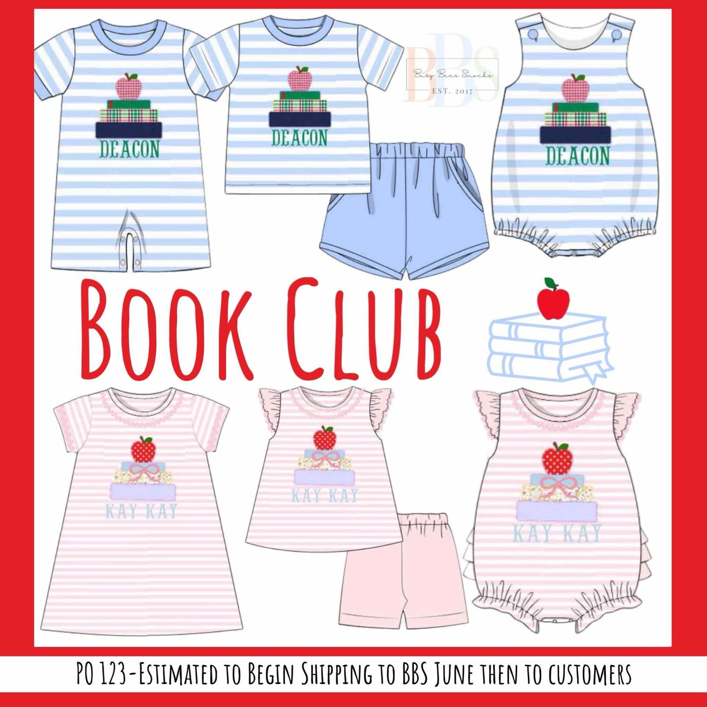 RTS: Book Club- Boys Knit Shortie Set