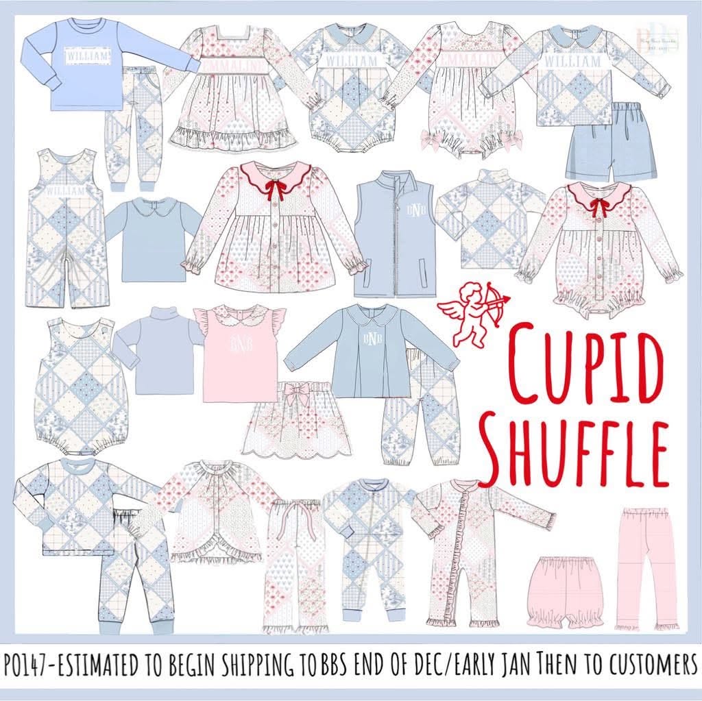 Pre Order 147: Cupid Shuffle- Boys 2pc Knit Bubble
