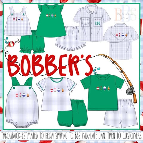 Throwback Pre Order: Bobbers- Boys Woven Angled Short Set