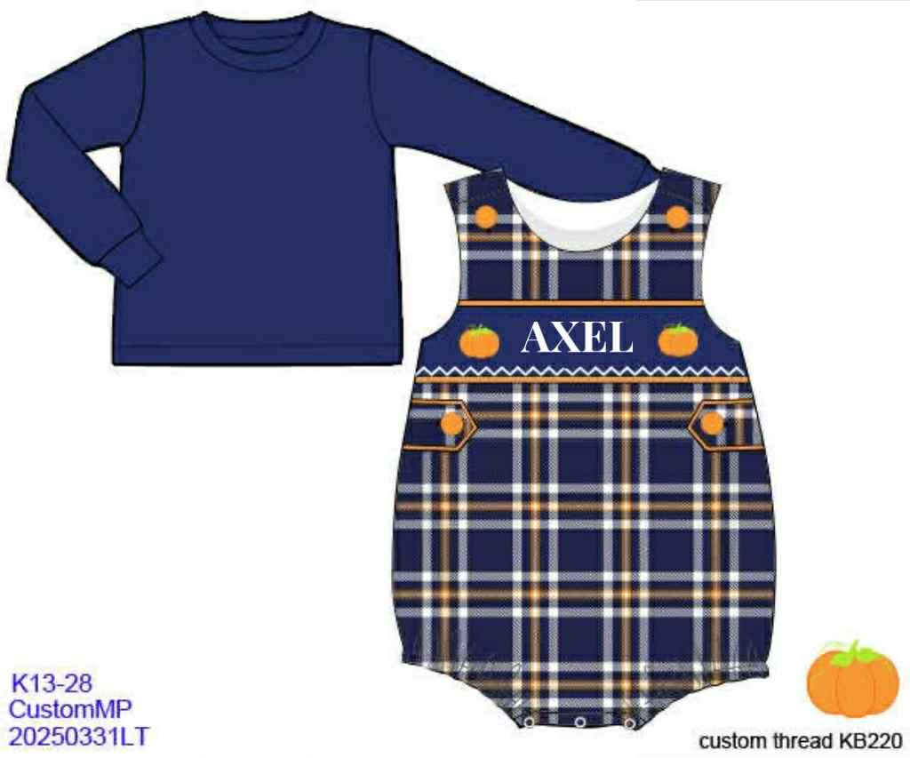RTS: Windsor Plaid- Boys 2pc Knit Bubble "AXEL"