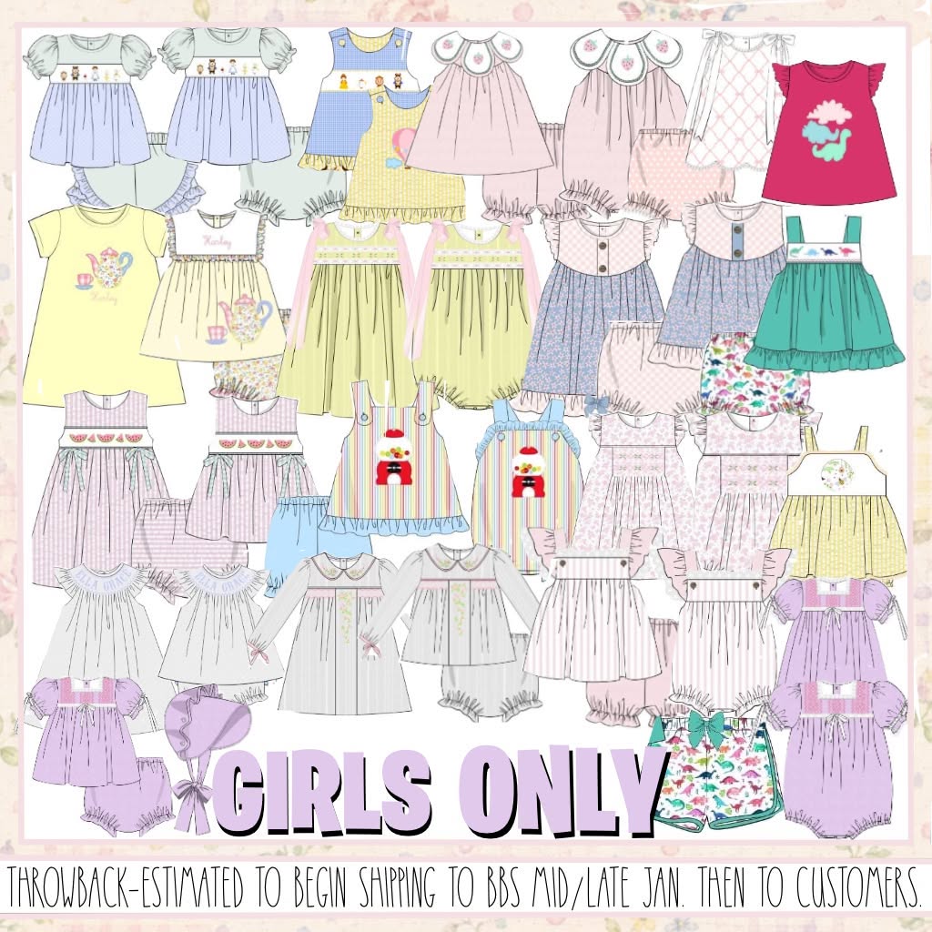 Throwback Pre Order: Girls Only- Watercolor Dinos Knit Bloomers