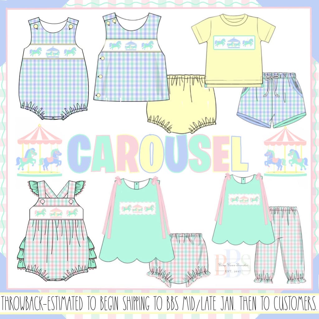 Throwback Pre Order: Carousel- Girls Bloomer Set