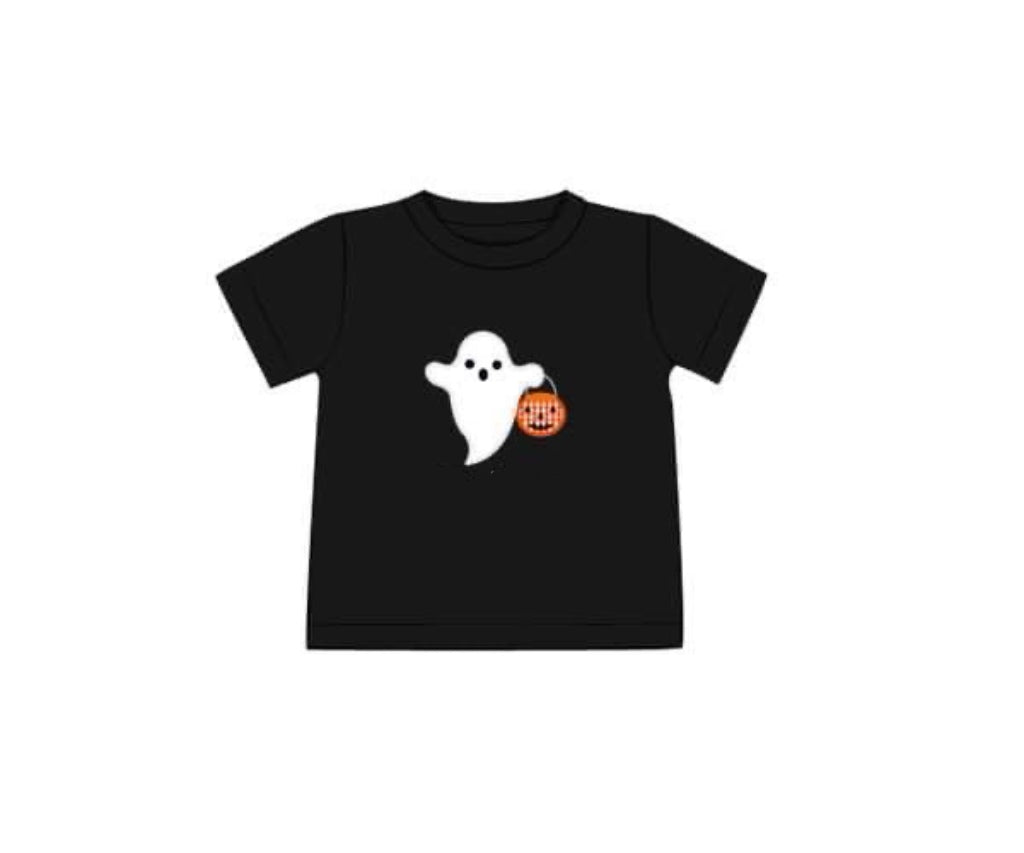 RTS: Halloween Shirt Only- Boys Trick or Treat Ghost (Without Monogram)