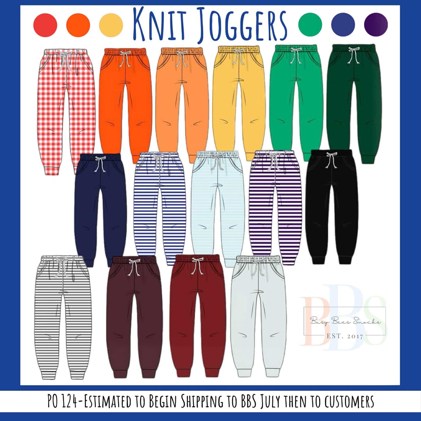 RTS: Boys Knit Joggers- Hunter Green