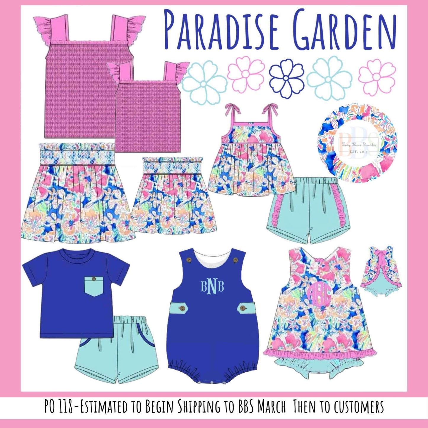 RTS: Paradise Garden- Boys Knit Shortie Set