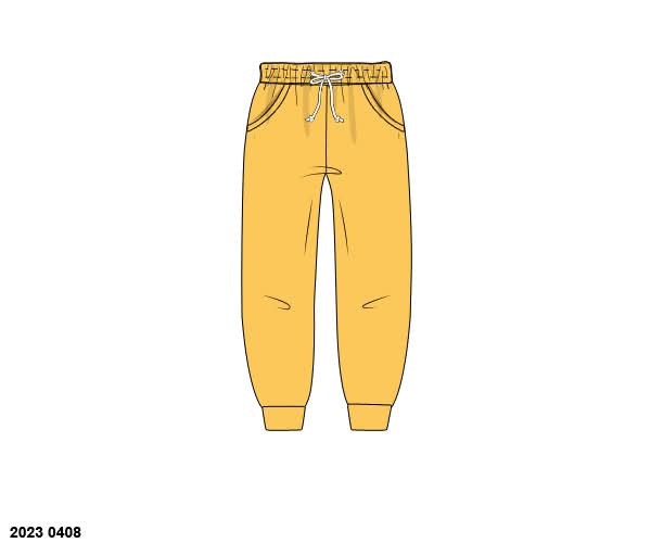 RTS: Boys Knit Joggers- Gold
