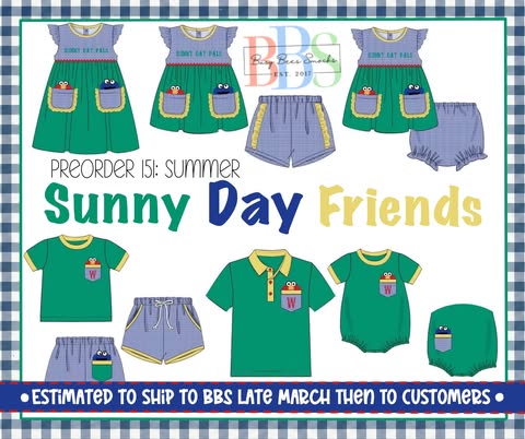 Pre Order 151: Sunny Day Friends- Boys Knit Bubble