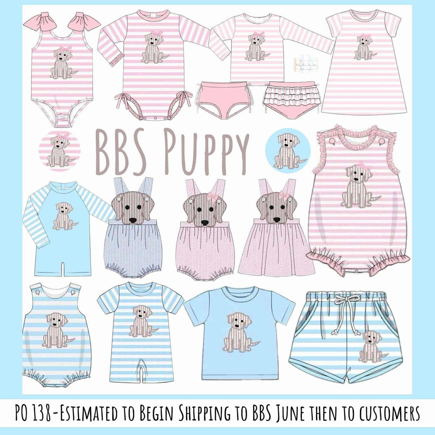Pre Order 138: BBS Puppy- Girls Knit Bubble