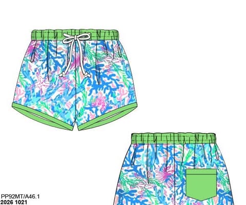 Pre Order 152: Donna's Dunes- Boys Woven Shortie Swim Shorts