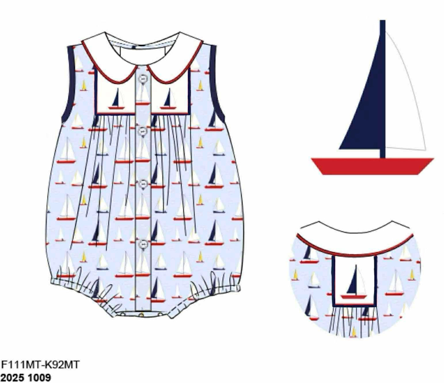 Pre Order 135: Making Waves- Boys Knit Smocked Bubble