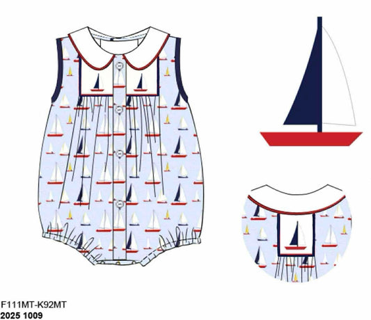 Pre Order 135: Making Waves- Boys Knit Smocked Bubble