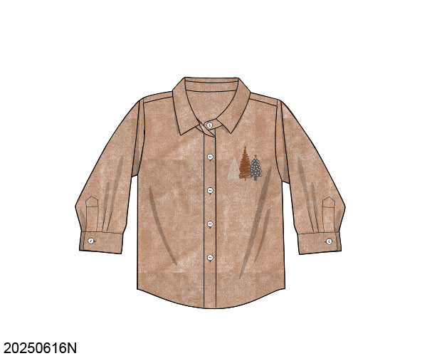 RTS: Velvet Trees- Dad/Mini Button Up Shirt