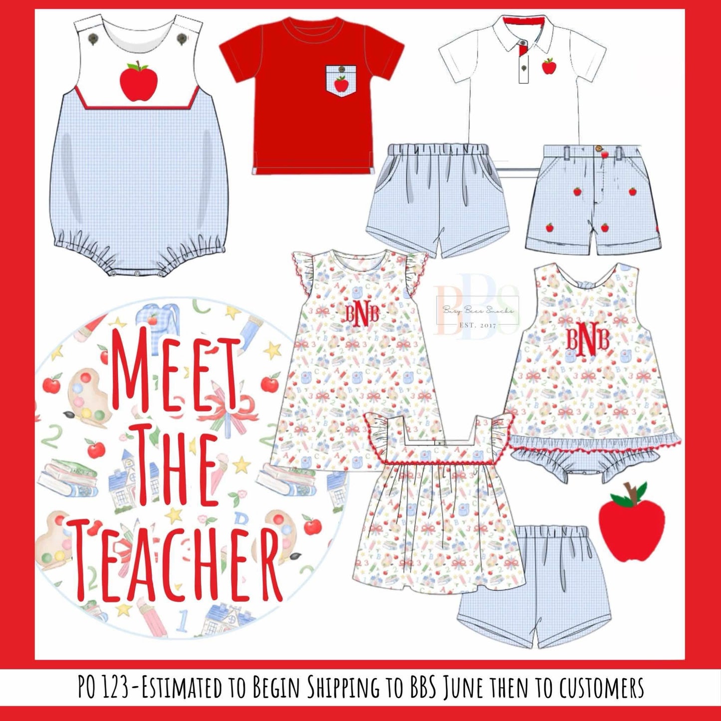 RTS: Meet the Teacher- Girls Woven Shortie Set