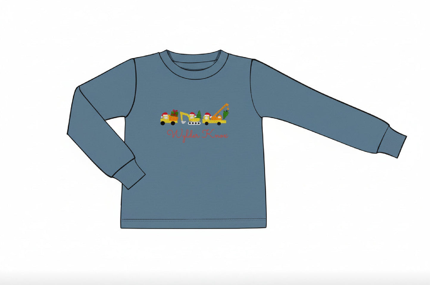 RTS: Christmas Shirt Only-Boys Construction “Wylder Knox”
