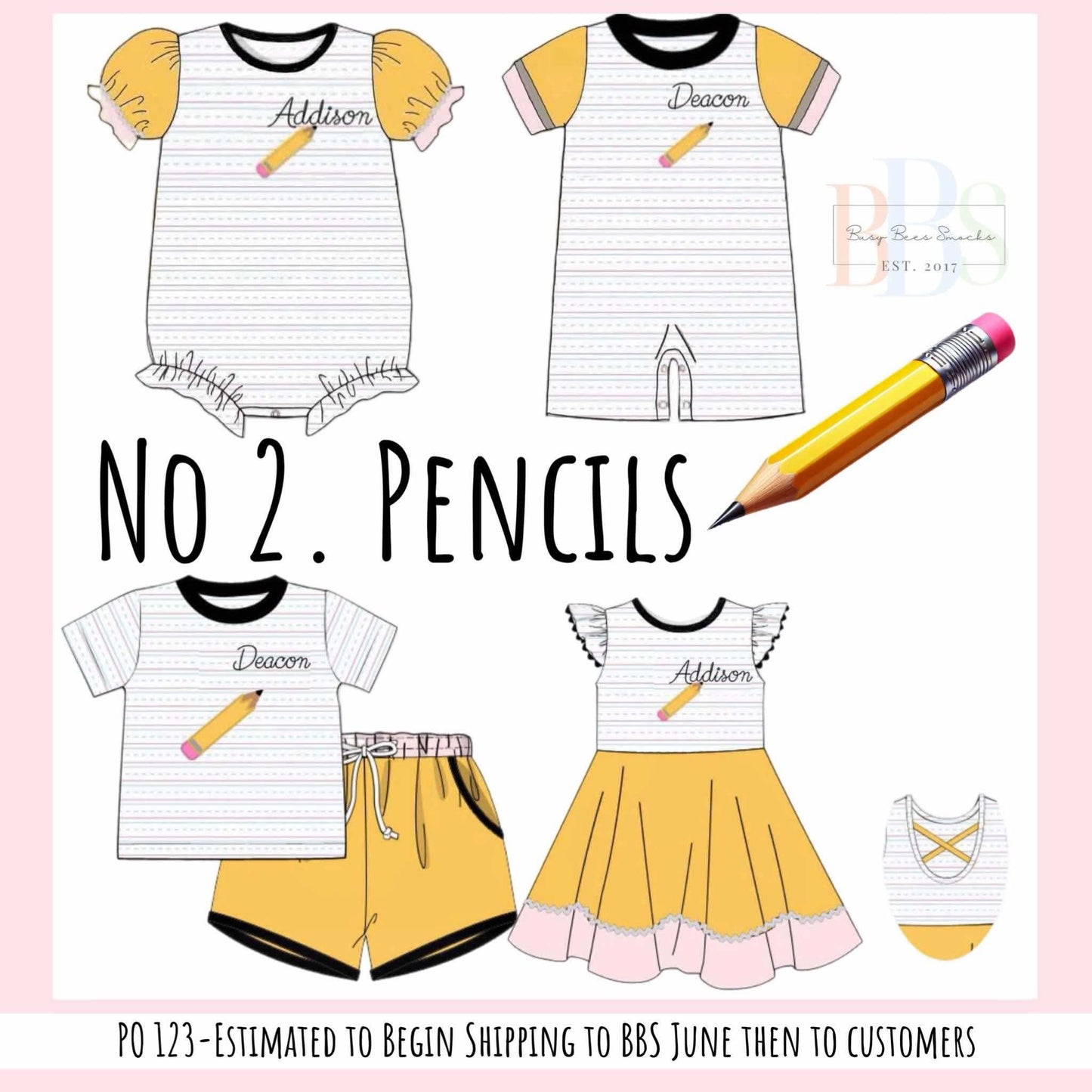 RTS: No. 2 Pencils- Girls Knit Dress