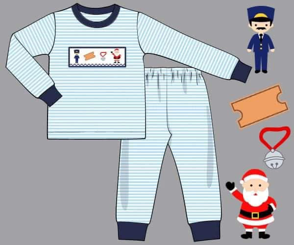 RTS: Fun Pjs- Striped Train Ride Boys 2pc Lounge Set