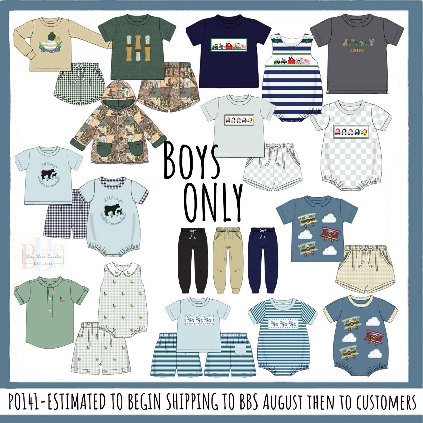 Pre Order 141: Boys Only- 3pc Jogger Pack(Black, Tan, & Navy)