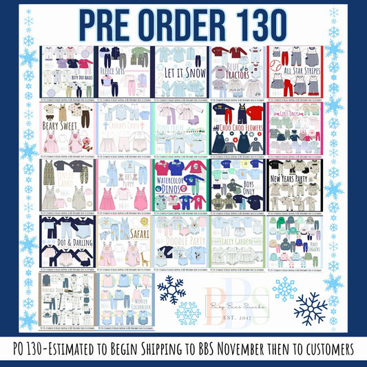 Pre Order 130 CLOSED. (Ships TO BBS warehouse in November then to customers.)