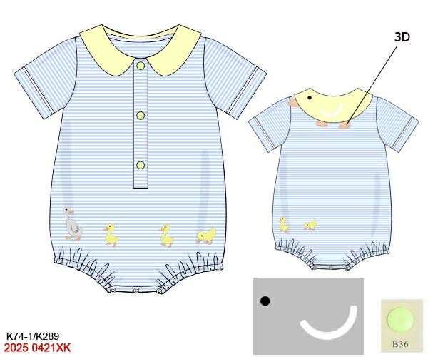 Pre Order 133: Quack, Quack, Collar- Boys Knit Bubble