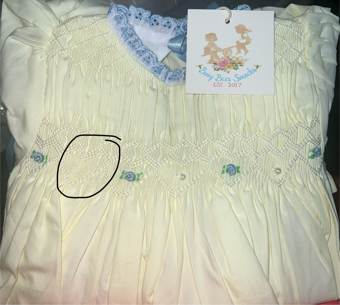 RTS: DEFECT-Sellers Classic Yellow Girls Woven Diaper Set