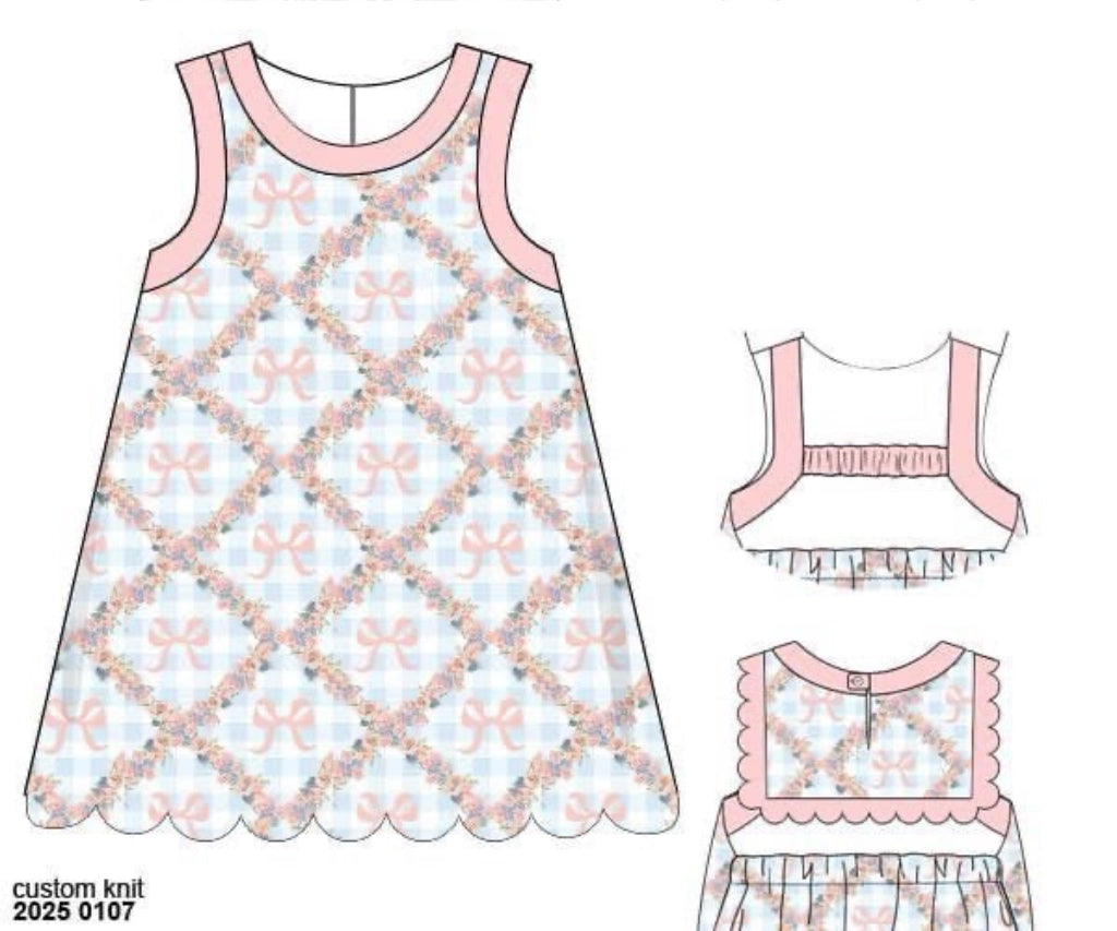 RTS: Bradford Bows- Girls Knit Dress