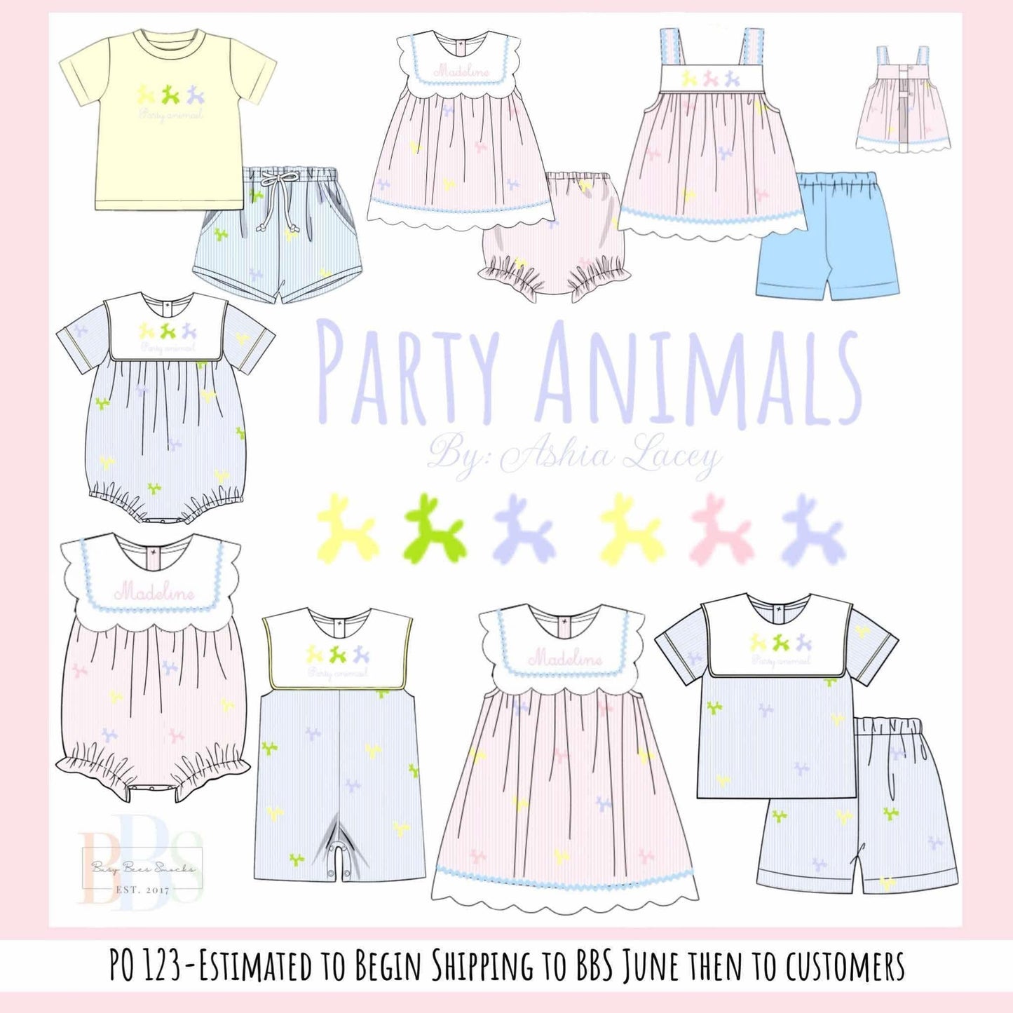 RTS: Party Animals- Girls Woven Bubble