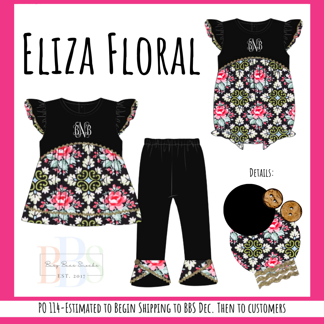 RTS: Eliza Floral- Girls Knit Legging Set
