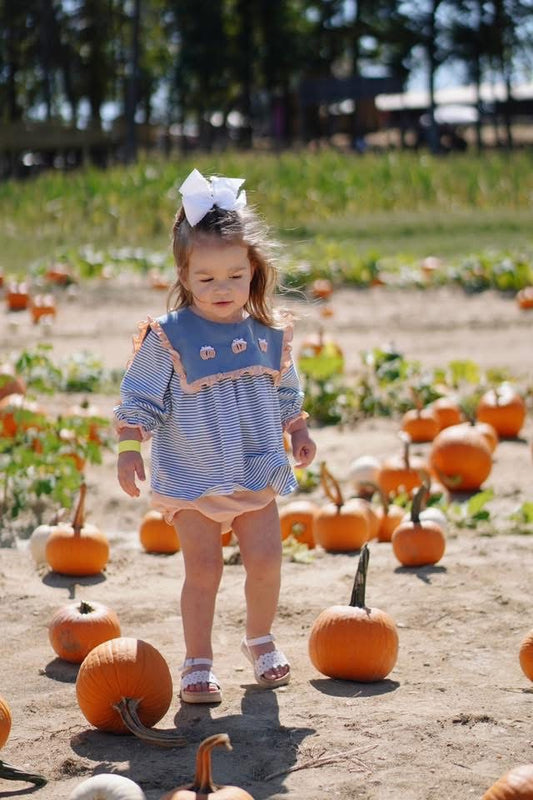 RTS: Bullion Pumpkins- Girls Knit Bloomer Set