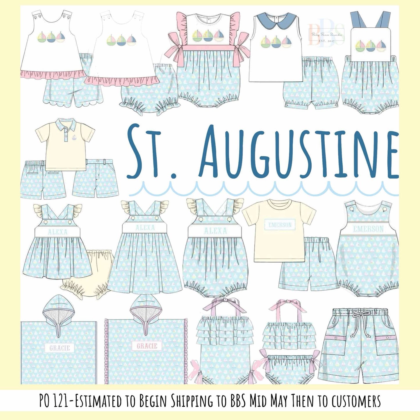 RTS: St. Augustine- Girls Knit Bloomer Set