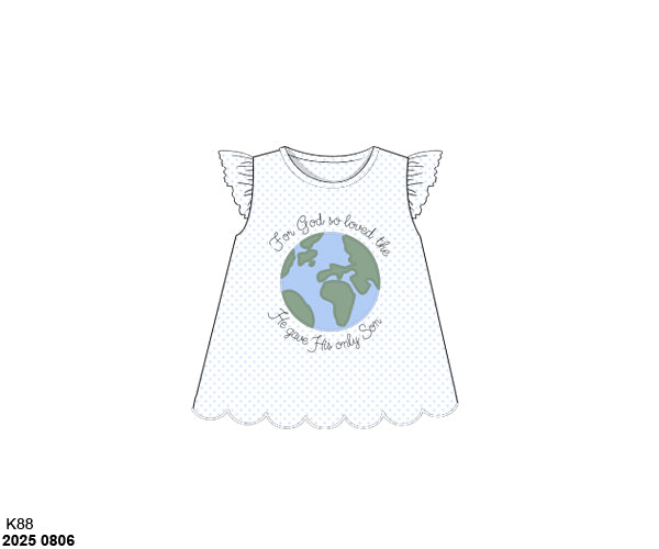 Pre Order 132: Blessed Dressed- Girls John 3:16 Knit Shirt