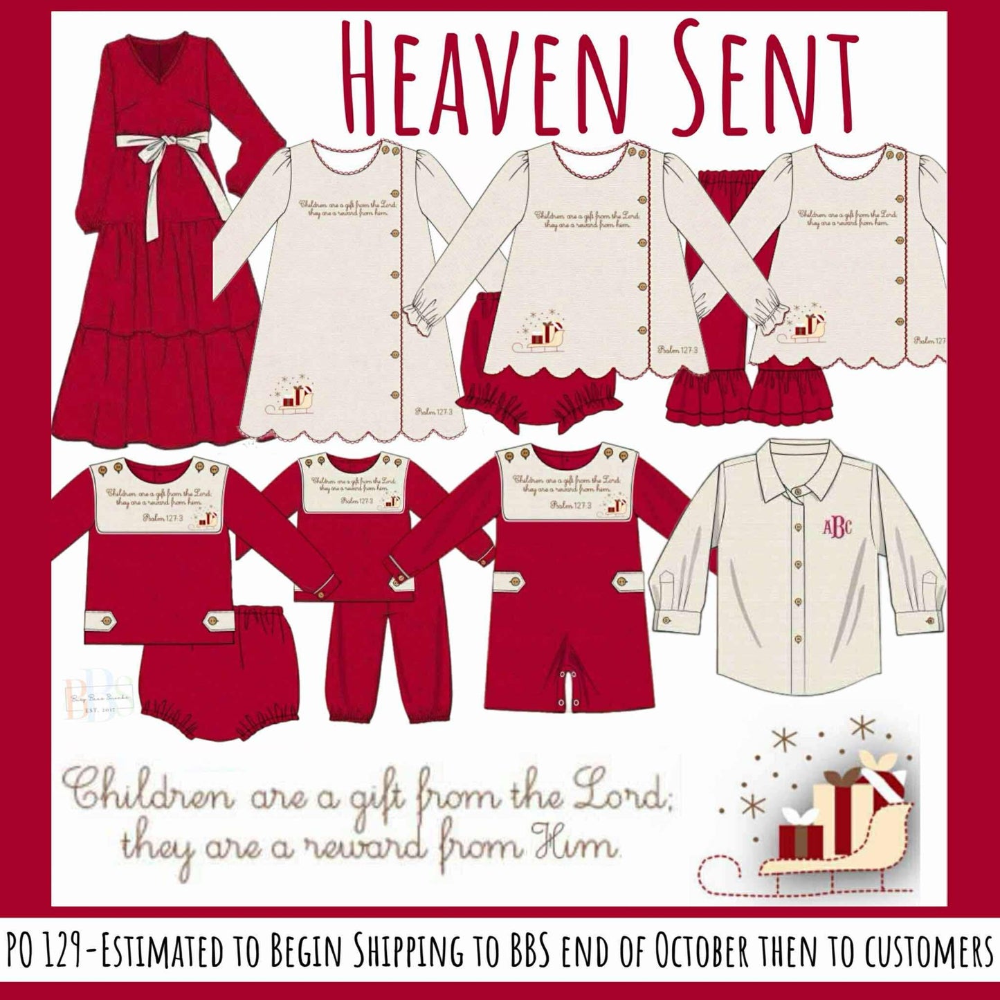 RTS: Heaven Sent- Dad/Mini Button Up Shirt (No Monogram)