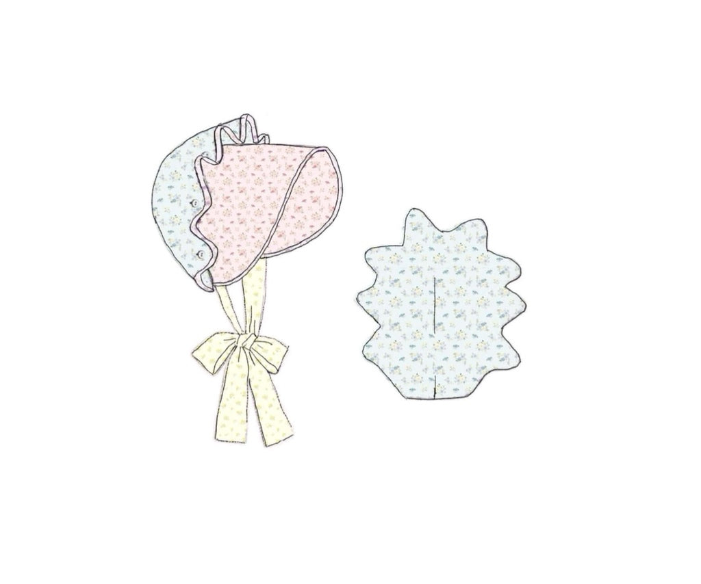 Pre Order 150: Tractors & Floral- Woven Bonnet