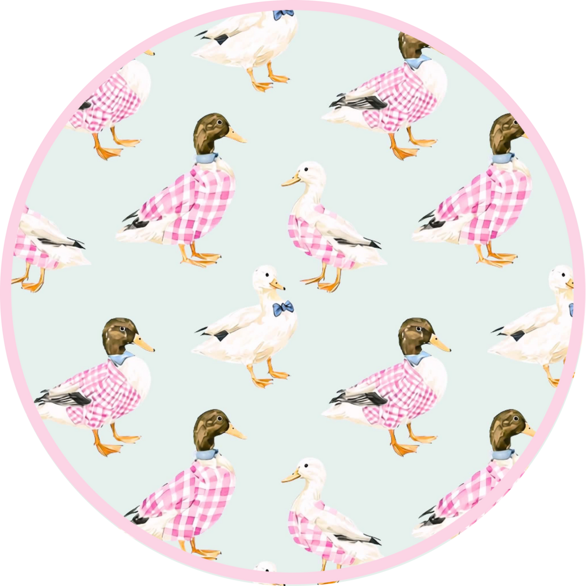 Pre Order 150: Gingham Mallards- Girls Knit Bubble