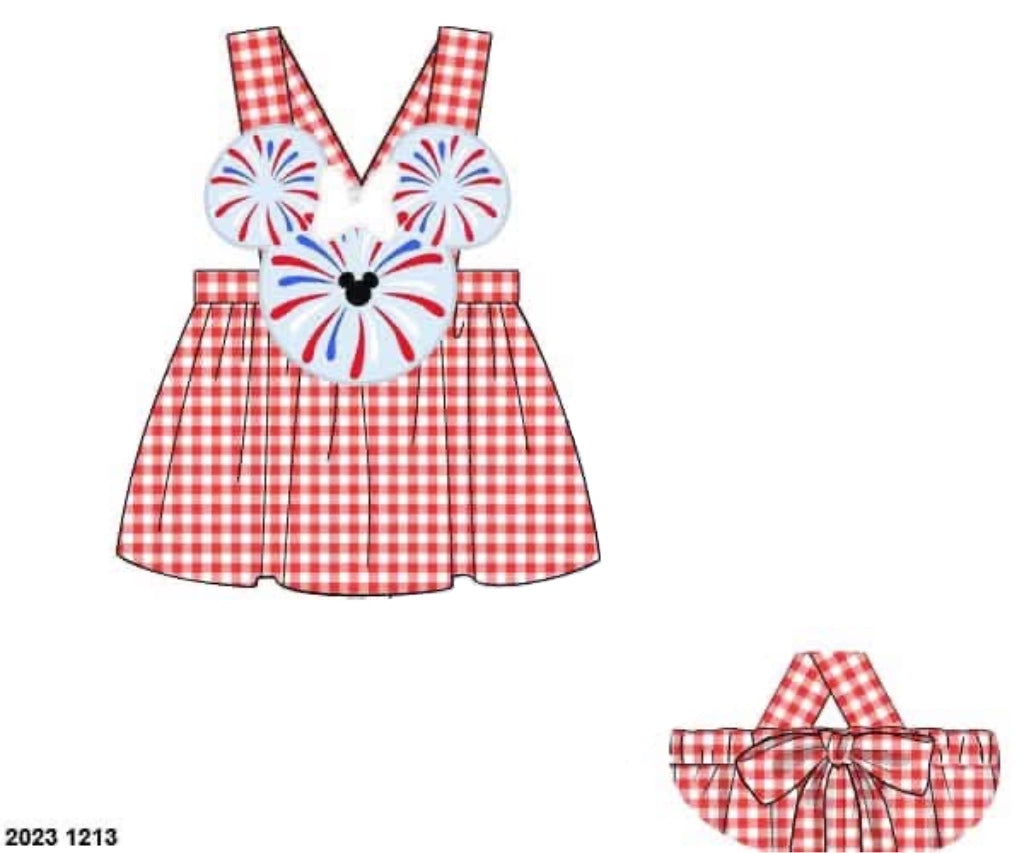 RTS: Patriotic Collection- Girls Firework Mouse Shirt