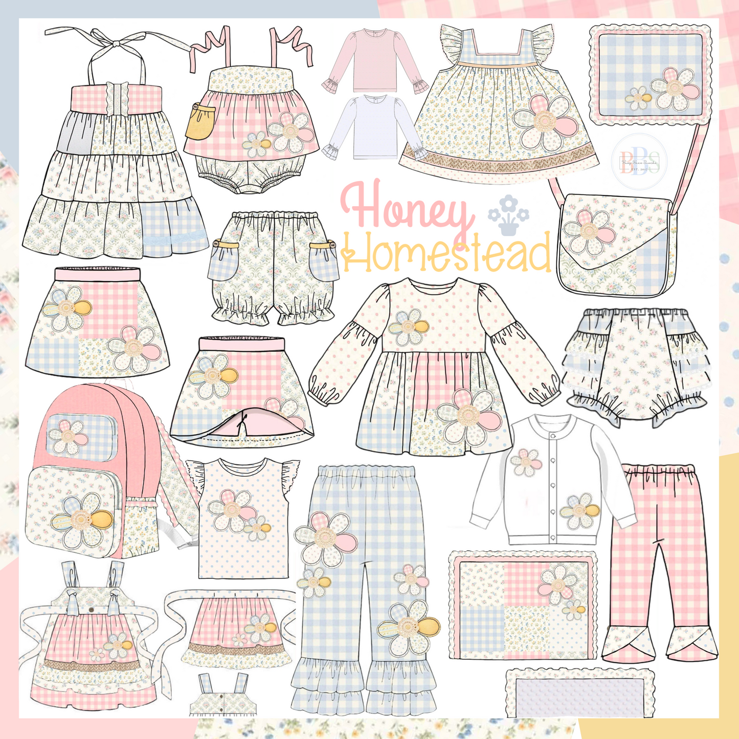 Honey 3: Homestead- Flower: Appliqué Blanket