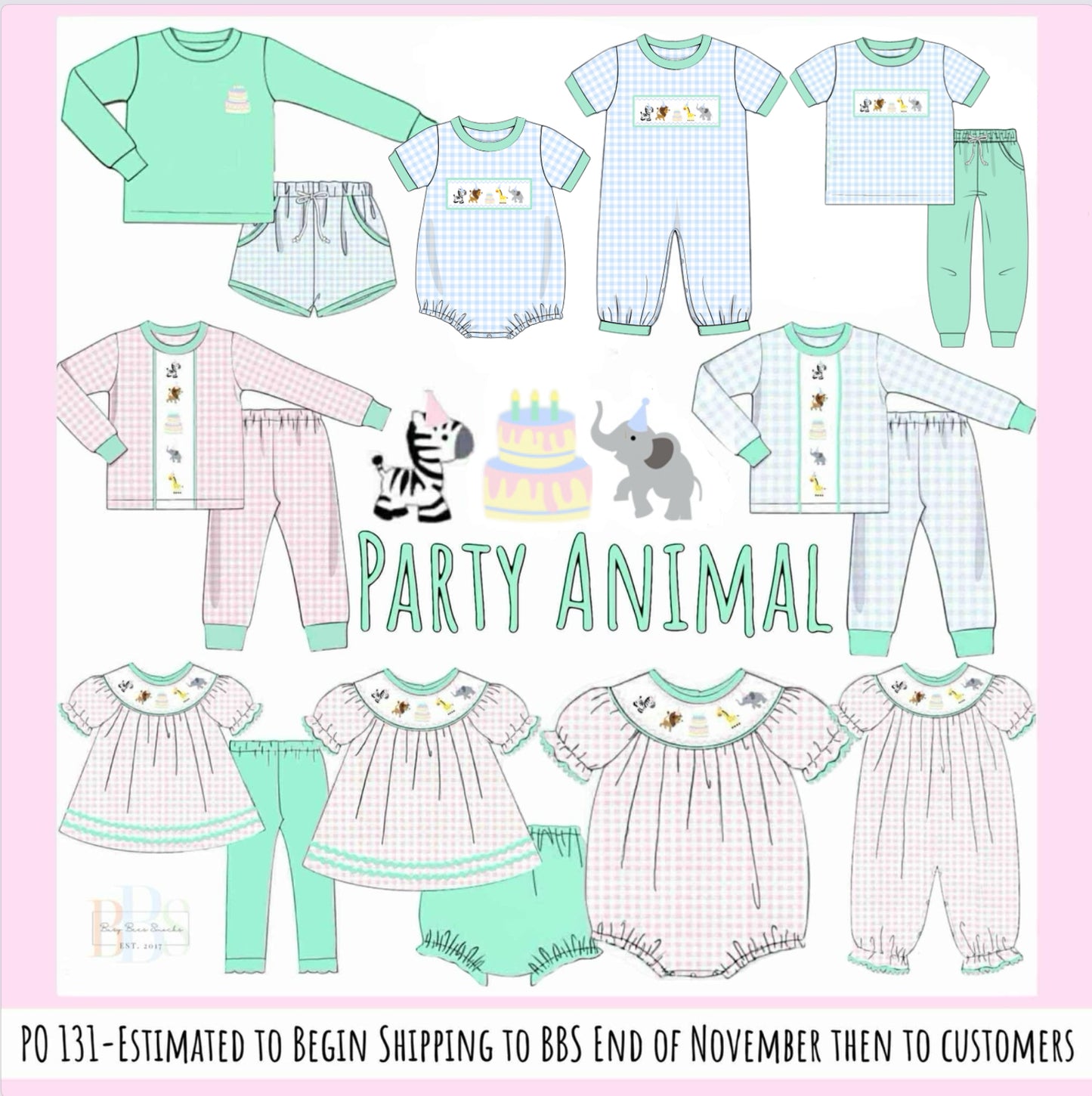 RTS: Party Animal- Girls Knit Bubble