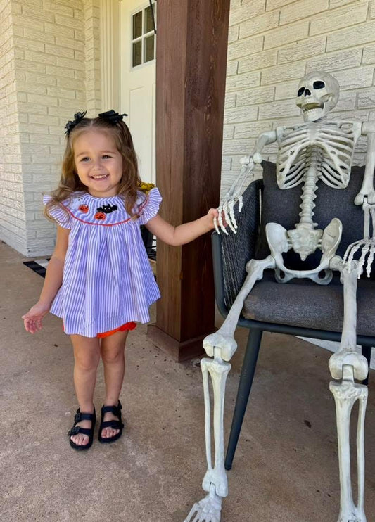 RTS: A Little Batty- Girls Knit Bloomer Set