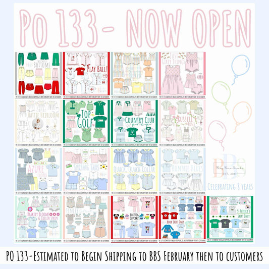 Pre Order 133. CLOSED (Ships TO BBS warehouse in February then to customers.)