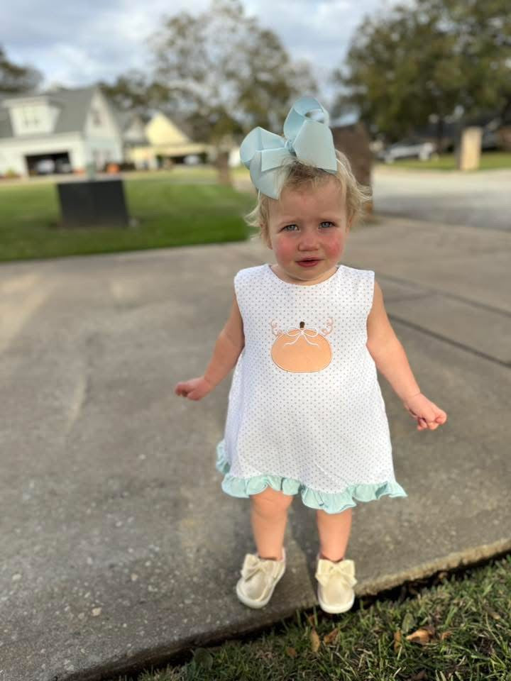 RTS: Pumpkin Hollow- Girls Knit Bubble (Without Monogram)