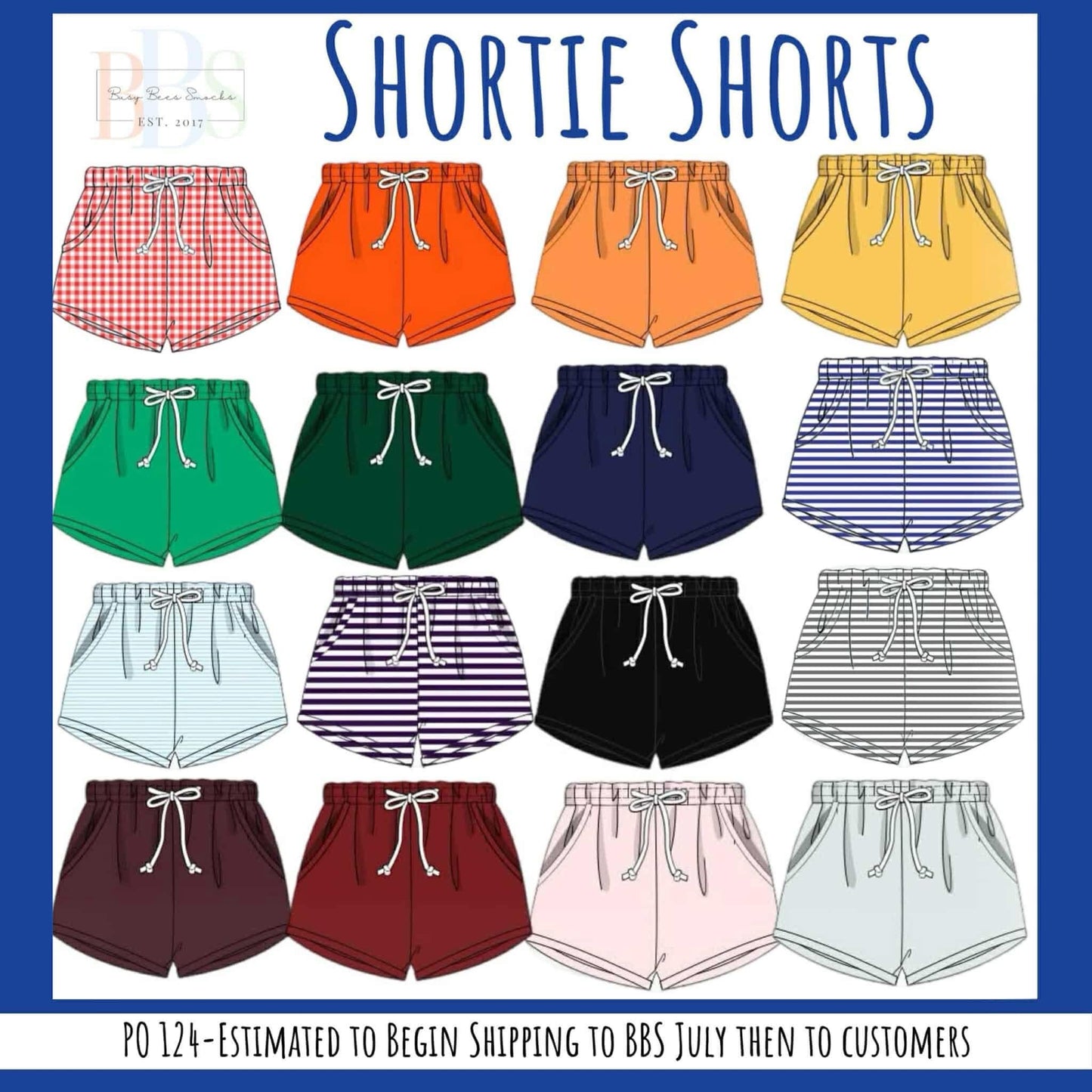 RTS: Unisex Knit Shorties- Navy