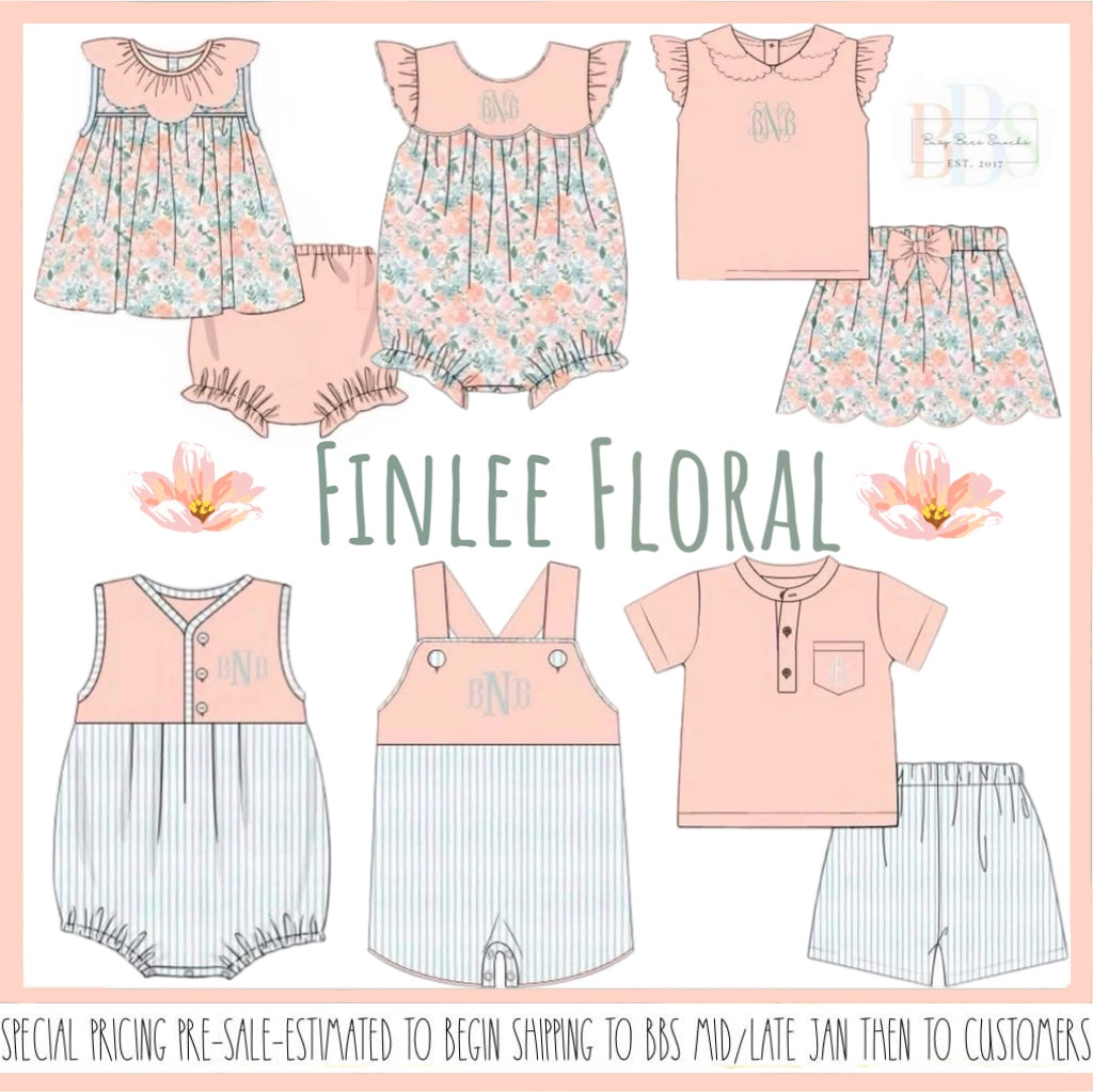 Special Pricing Presale: Finlee Floral- Girls Knit Bloomer Set